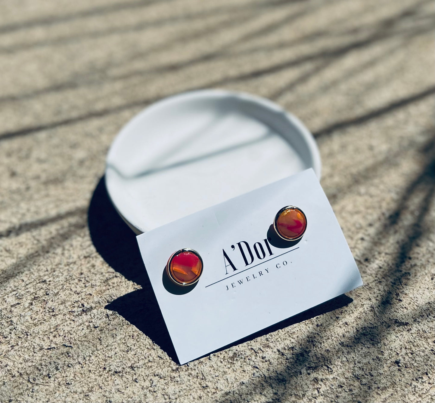 Button Stud Earrings