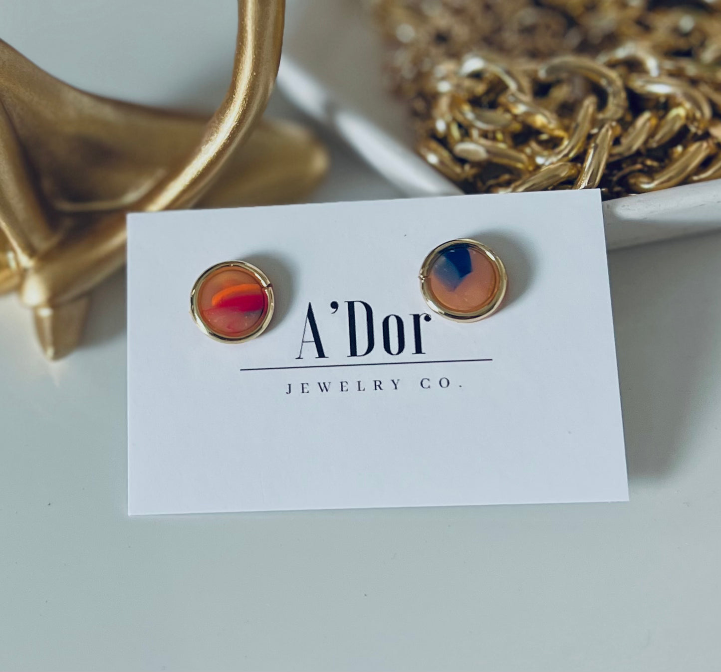 Button Stud Earrings