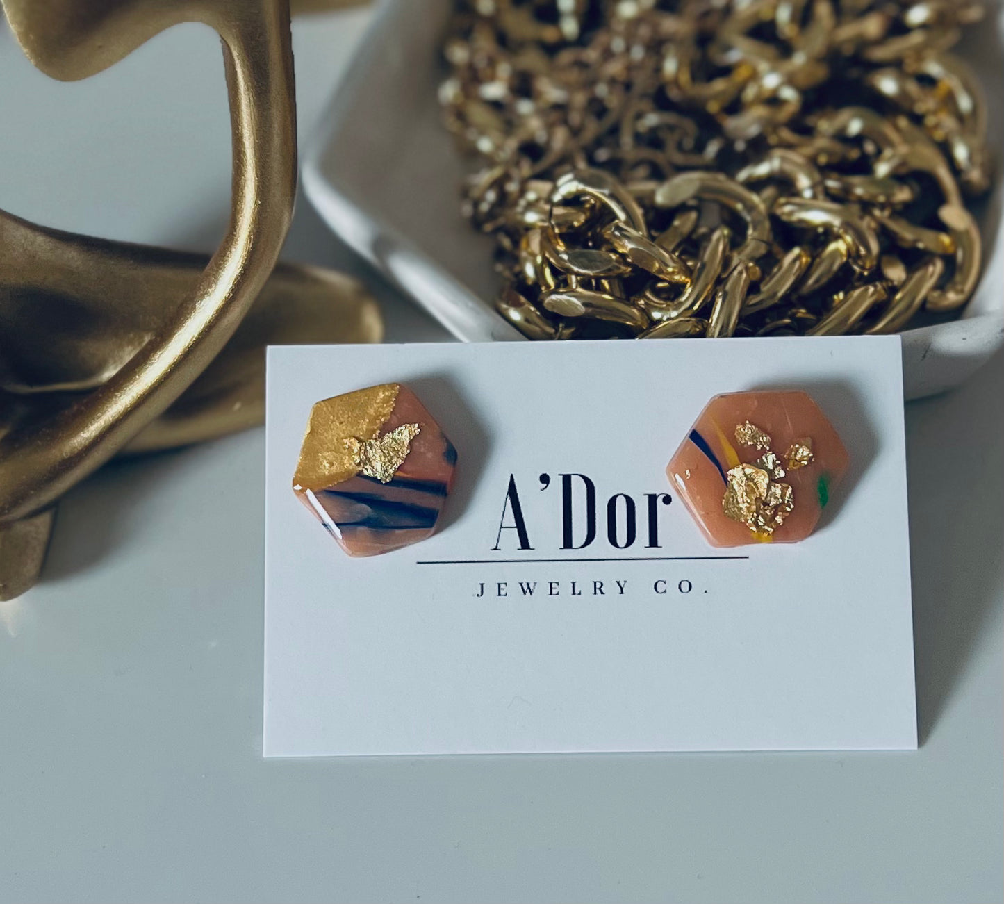 Button Stud Earrings