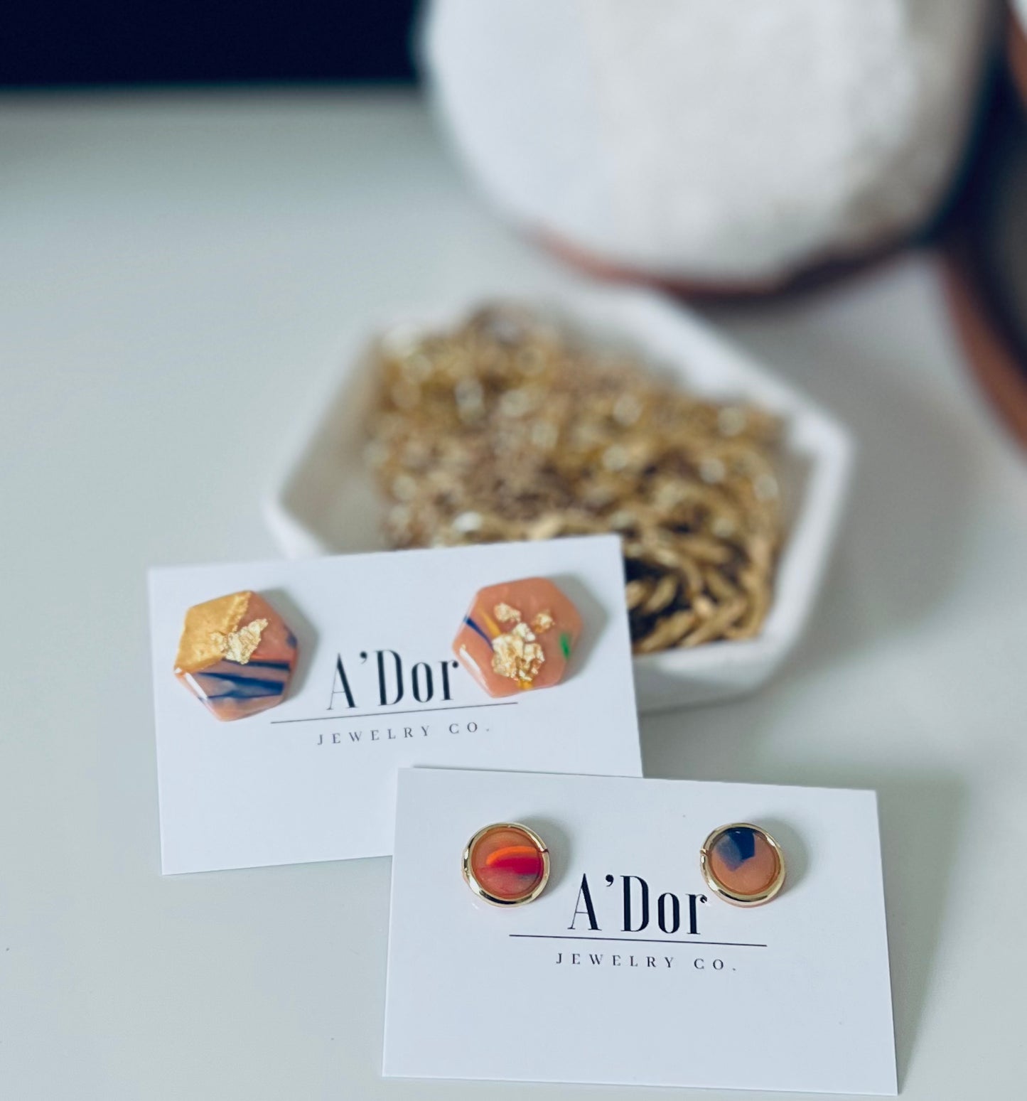 Button Stud Earrings